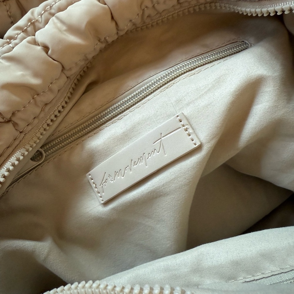FP Movement by Free People Quilted Tan Carryall Tote. Like new! - Picture 3 of 4